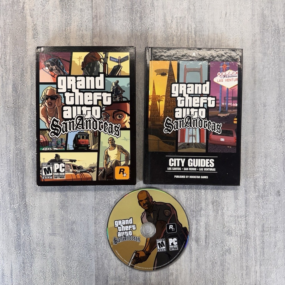 (GTA) Grand Theft Auto San Andreas - PC DVD Game & Book Guide